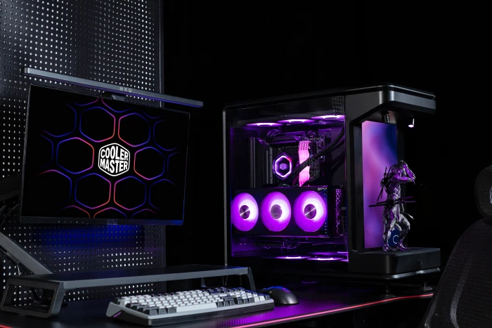 Cooler Master MasterFrame 360 Stage LCD, schwarz, Glasfenster
