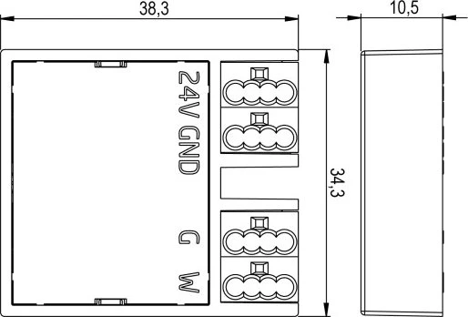 Loxone Nano DI Tree Digitaleingang, 6-fach