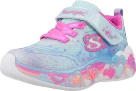 Skechers S-Lights: Eternal Heart Lights light blau/mint (Junior)