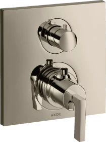 Hansgrohe Axor Citterio Thermostat mit Absperrventil und Hebelgriff polished nickel