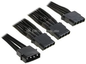 BitFenix Alchemy 4-Pin Molex auf 3x 4-Pin Molex 55cm, sleeved schwarz (BFA-MSC-M3MKK-RP)