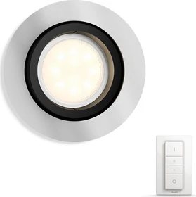 Philips Hue White Ambiance Milliskin Einbauleuchte rund alu schwarz