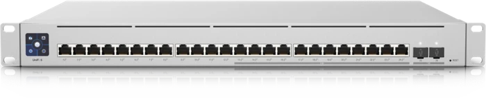 Ubiquiti UniFiSwitch Enterprise 24 Rackmount 2.5G Managed Switch, 24x RJ-45, 2x SFP+, 400W PoE+