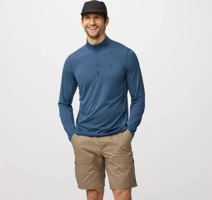 Fjällräven Abisko Day Hike HZ Funktionsshirt langarm indigo blue (Herren)