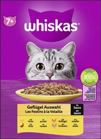 Whiskas 7+ Geflügel Auswahl in Sauce Multipack, 1.02kg (12x 85g)