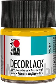 Marabu Decorlack Acryl Acrylfarbe, mittelgelb, 50ml