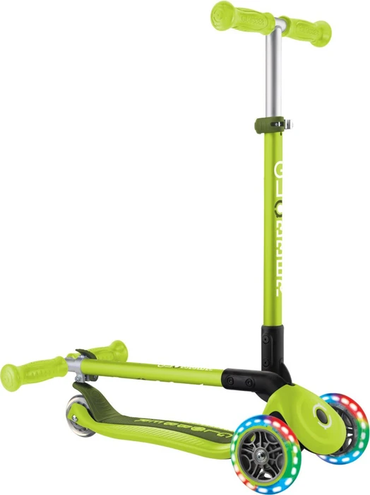 Globber Primo Foldable Lights Kickboard lime green