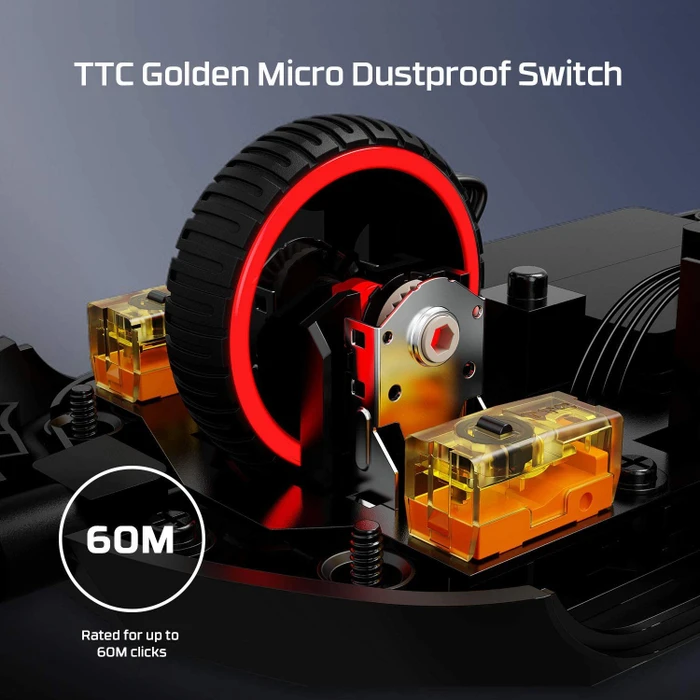 HP HyperX Pulsefire Haste schwarz/rot, USB