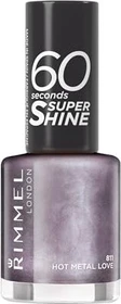 Rimmel 60 Seconds Super Shine Nagellack 811 Hot Metal Love, 8ml