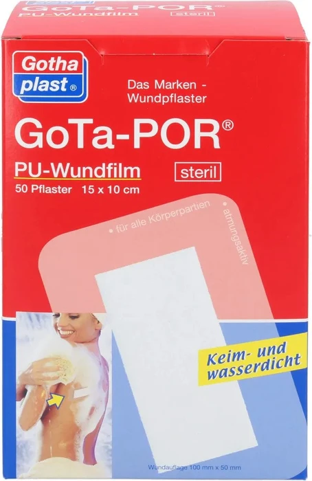 Gothaplast GoTa-POR PU-Wundfilm steril, 10 x 15cm, 50 Stück