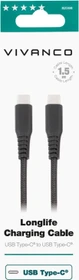 Vivanco LongLife USB-C/USB-C Kabel 1.5m schwarz