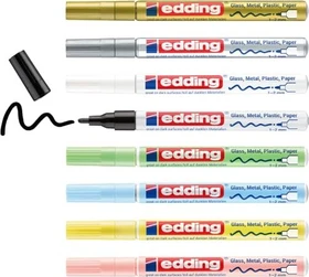edding 751 Glanzlackmarker metallic/pastell sortiert, 8er-Set