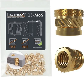 ruthex Gewindeeinsatz M6Sx6,8, 25er-Pack