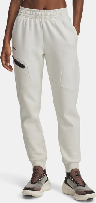 Under Armour Unstoppable Fleece Trainingshose lang summit white/black (Damen)
