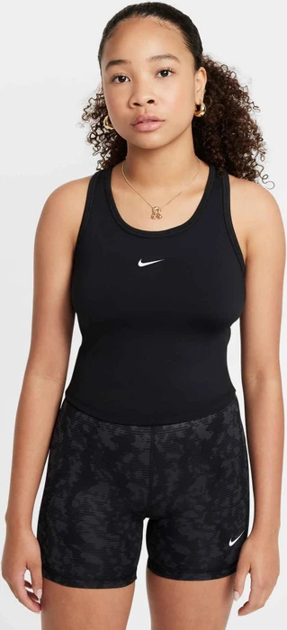 Nike One Fitted Dri-FIT Funktionsshirt ärmellos schwarz/weiß (Junior)