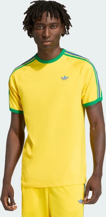 adidas 3-Streifen T-Shirt kurzarm eqt yellow/green/collegiate royal (Herren)