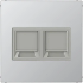 Jung Serie LS Abdeckung für Modular-Jack-Steckbuchsen 2fach, Aluminium