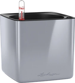 Lechuza Cube Glossy 14 titanium dust hochglanz