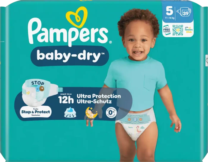 Pampers Baby-Dry Gr.5 Einwegwindel, 11-16kg, 39 Stück