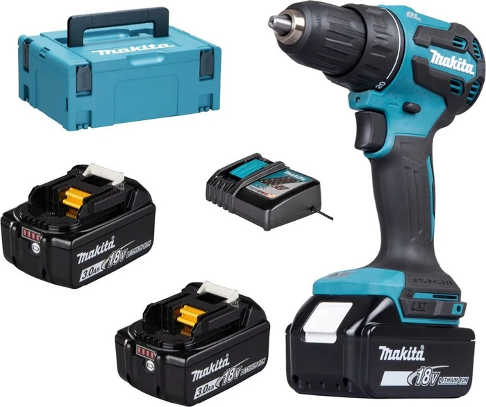 Makita DDF490RFJ LXT Akku-Bohrschrauber inkl. Koffer + 2 Akkus 3.0Ah