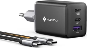 Novoo 67W 3-Port USB-C Ladegerät GaN III schwarz