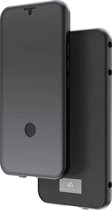 Black Rock 360° Glass Case Premium Leather für Samsung Galaxy S23 Ultra schwarz