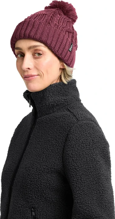 Jack Wolfskin Pompom Beanie raisin