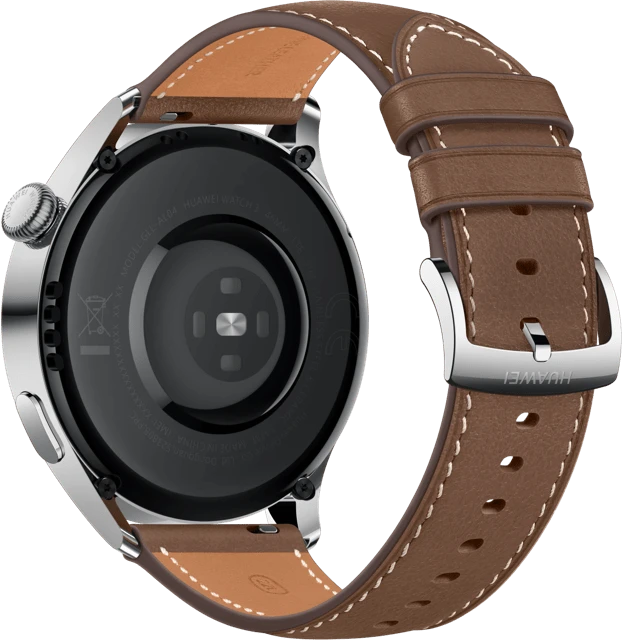 Huawei Watch 3 Classic silber mit Lederarmband braun