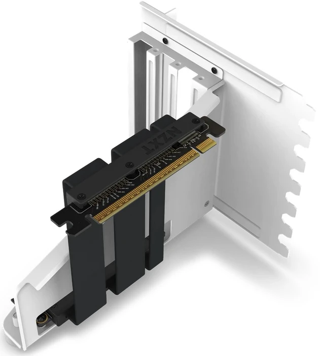 NZXT Vertical GPU Mounting Kit Riser Card, inkl. PCI-Slot Blende für H7, gewinkelt, PCIe 4.0, 175mm, weiß/schwarz