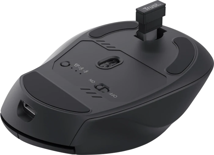 Trust Niven Comfortable Multi-Device Wireless Mouse schwarz, USB/Bluetooth