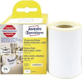 Avery-Zweckform Adressetiketten kompatibel zu Dymo 1976414, 59x102mm, weiß, 1er-Pack (50 Etiketten)