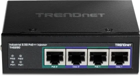 TRENDnet Industrial Railmount 2.5G PoE-Injektor, 4x RJ-45, 180W PoE++ (TI-IG290)
