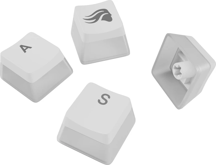 Glorious Aura V3 Keycaps, Kunststoff (PBT) Double-Shot, weiß/transparent, 131 Tasten, ISO-DE