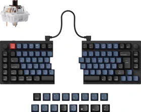 Keychron Q11, 75% Split Design, schwarz/blau, LEDs RGB, hot-swap, Keychron K Pro BROWN, USB, DE (Q11-M3-DE)
