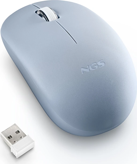 NGS Fog Pro Silent Wireless Mouse blau, USB