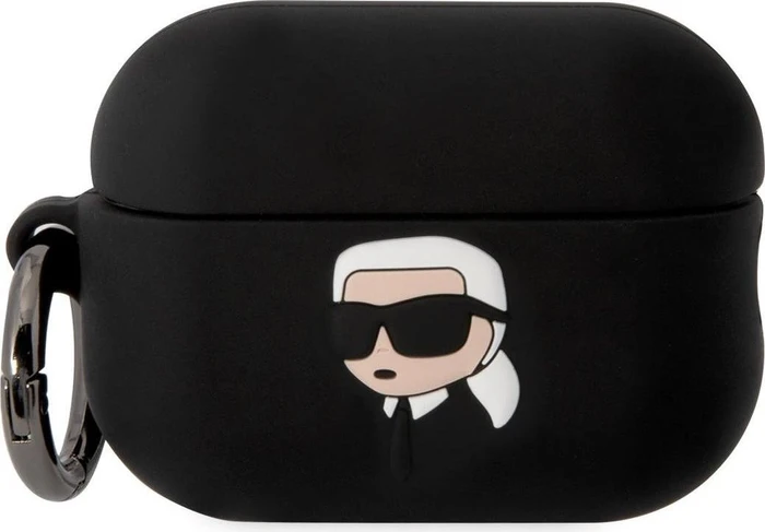 Karl Lagerfeld NFT Karl Head 3D Silicone Case für Apple AirPods Pro 2 schwarz