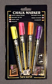 Securit Kreidemarke sortiert, 4er-Pack