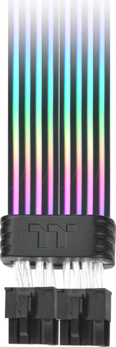 Thermaltake TtMod ARGB Cable CPU 2x 8-Pin Verlängerung 34.5cm, schwarz