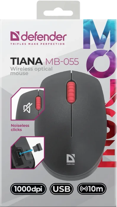 Defender Tiana MB-055 Wireless Optical Mouse schwarz, USB