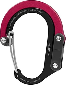 GearAid Heroclip Small Materialkarabiner schwarz/rot