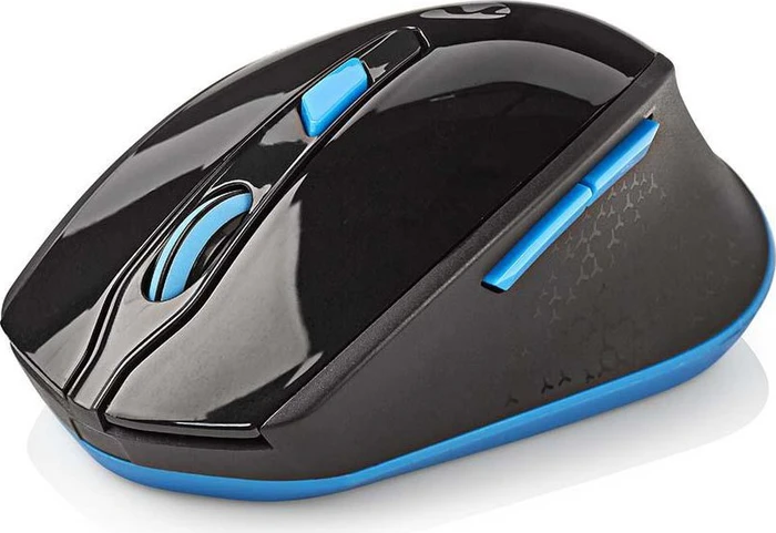 Nedis wireless Mouse with Nano Dongle, schwarz/blau, USB