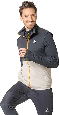 Odlo Zeroweight Warm Laufweste silver cloud/india ink (Herren)