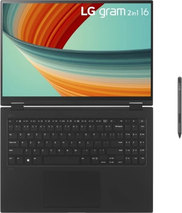 LG gram 2-in-1 16 (2023), schwarz, Core i7-1360P, 16GB RAM, 1TB SSD, DE