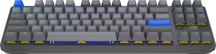 Endorfy Thock V2 TKL Wireless, PBT, grau, LEDs RGB, hot-swap, Endorfy YELLOW, USB/Bluetooth, CZ/SK