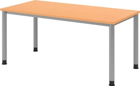 Hammerbacher Ergonomic Plus H-Serie VHS16/6/S Schreibtisch 160x80cm Buche/silber