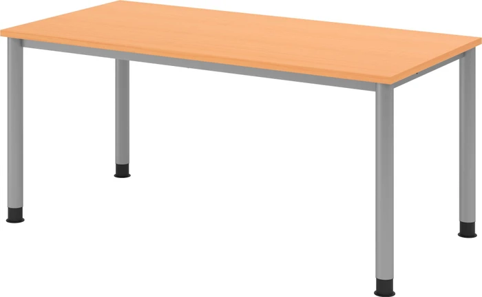 Hammerbacher Ergonomic Plus H-Serie VHS16/6/S Schreibtisch 160x80cm Buche/silber