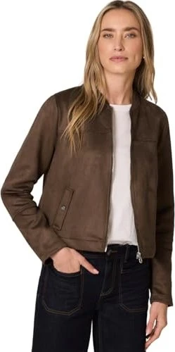 Street One Blouson aus Velours mit Zipper Jacke hatch brown (Damen)