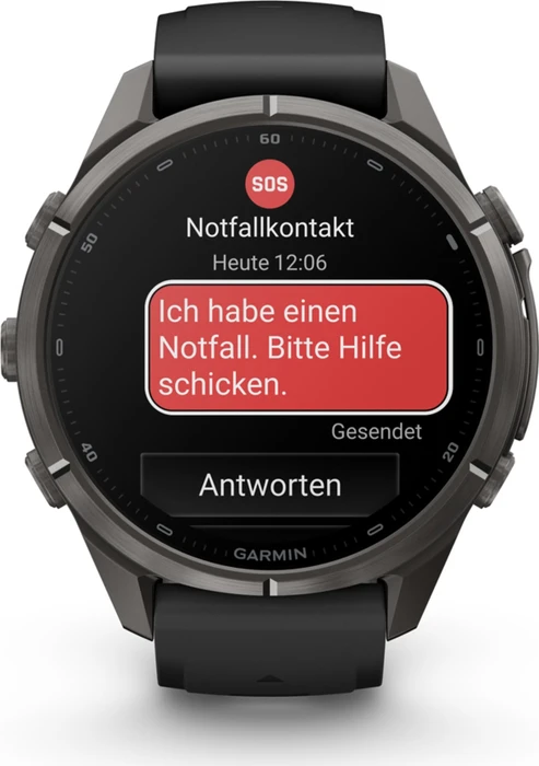Garmin Fenix 9 Pro inReach 43mm carbon grey dlc titanium/black-pebble grey