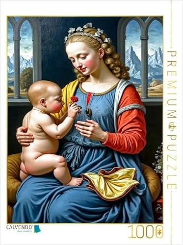 Calvendo Inspiriert von Leonardo da Vinci/Madonna mit der Nelke (um 1475)
