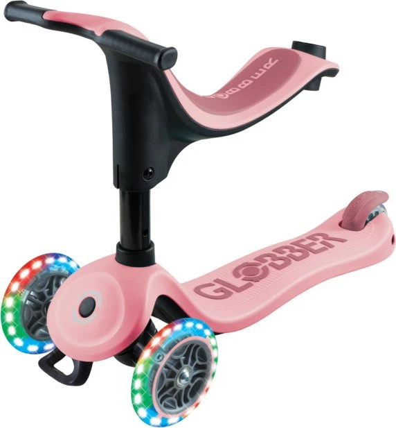 Globber Go Up Sporty Lights Kickboard pale pink